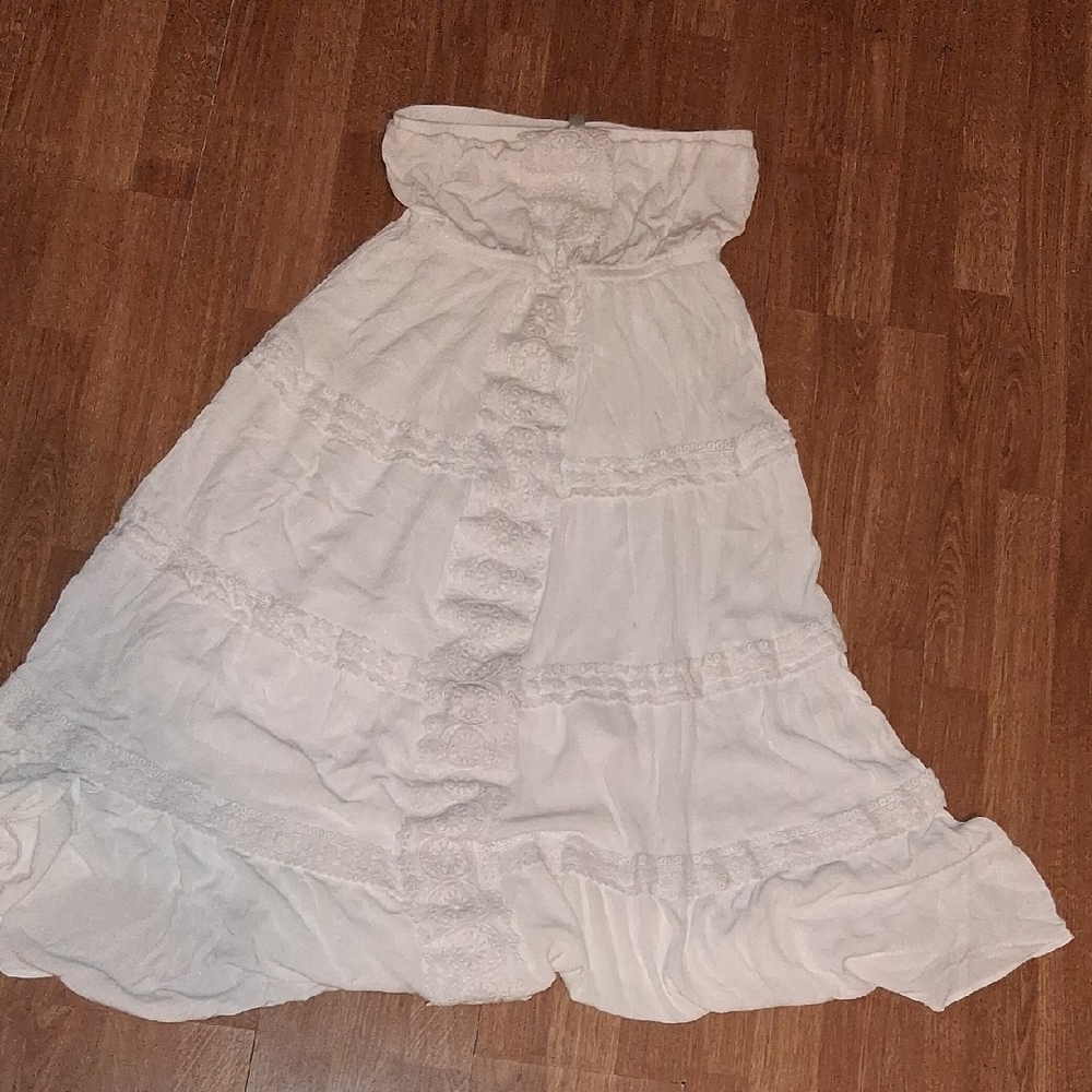 Justify Ivory Layered Maxi Skirt